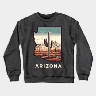 ARIZONA STATE MAP USA Crewneck Sweatshirt